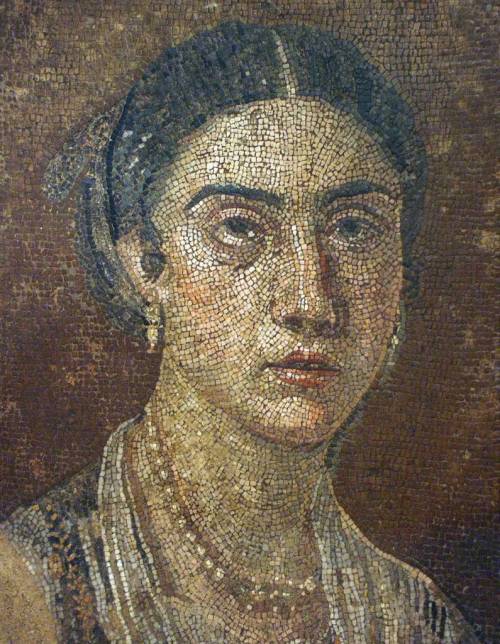 blondebrainpower:  Roman mosaic of a woman
