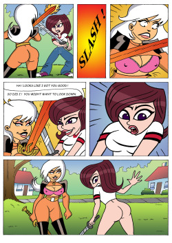 grimphantom:  elementlizard:  COMMISSIONED ARTWORK done by: Antonissen and idea: me _________________ Drew Saturday Vs Elise Pearson _________________ Drew Saturday &copy; Cartoon Network Elise Pearson &copy; HUB Network  Grimphantom: lol nice tho would