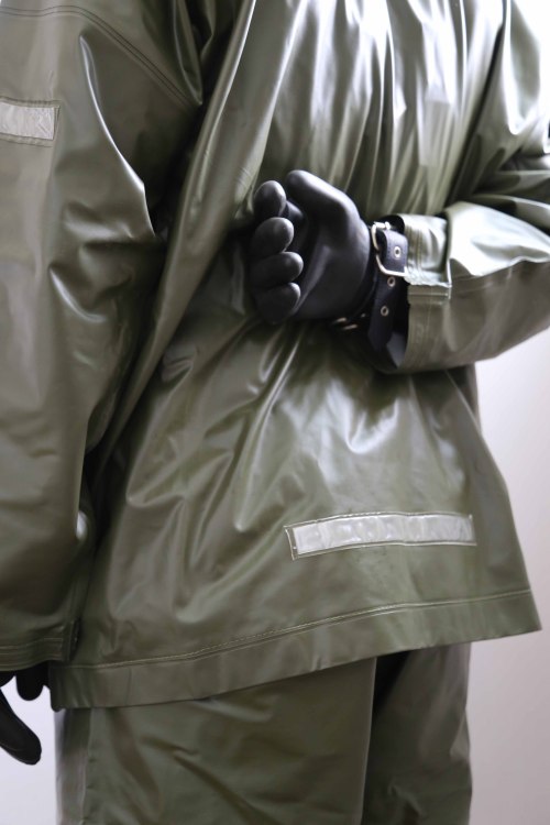 66North rainsuit in green; the perfect protection against almost anything.