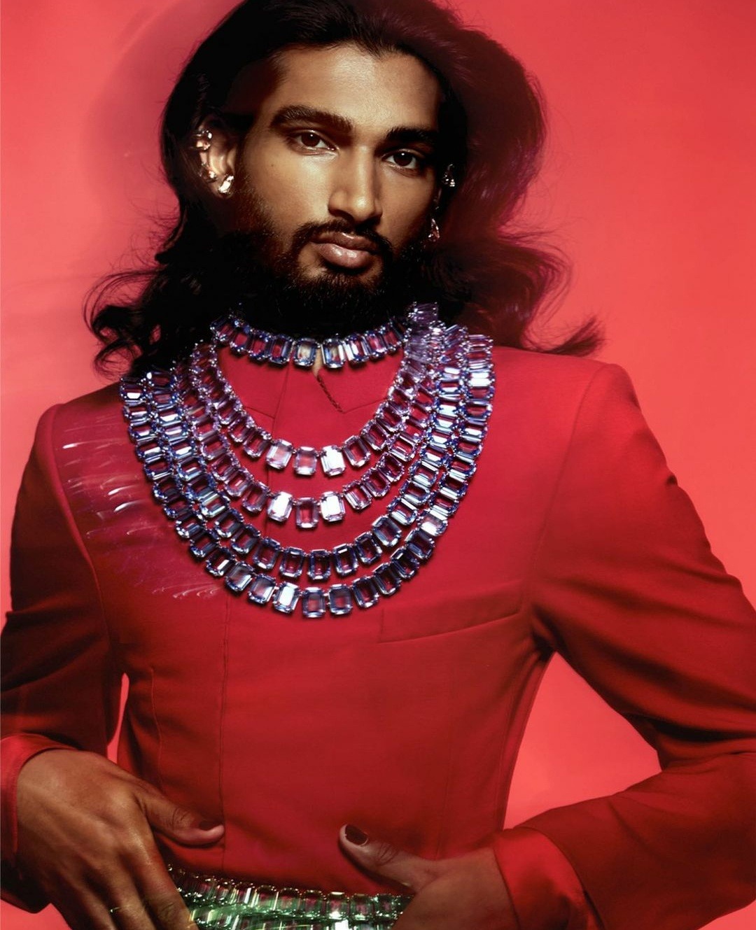 distantvoices:Models in Swarovski By Carlijn Jacobs For Dazed Magazine 
