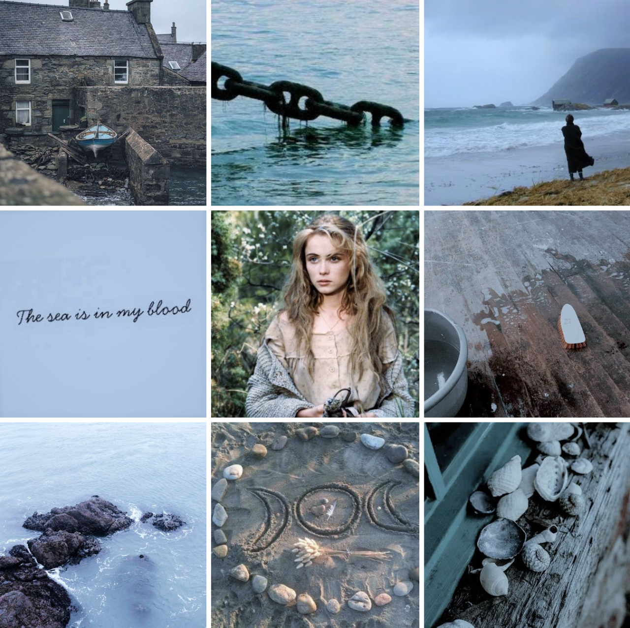 Escape Now, Hug Later — Literature Moodboards // The Changeling Sea by