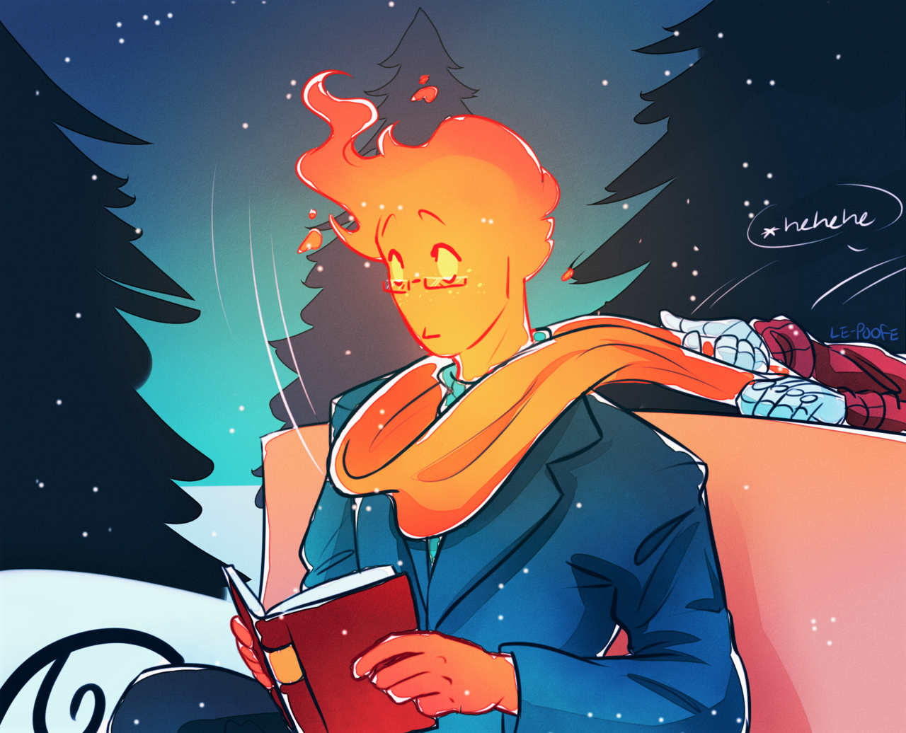 le-poofe:  Scarf Season~Fall is here, and so is my desire to draw seasonal fluffI