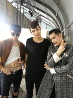 koreanmalemodels:  Joo Woojae, Lee Cheolwoo, and Park Hyungseop for Dominic’s Way fashion show