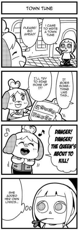 koholint:  bkub made some animal crossing comics and i tried to translate them but i’m not very good at japanese so they’re probably a bit off. i’ve never translated and edited a comic before either so the lettering’s pretty bad too. actually