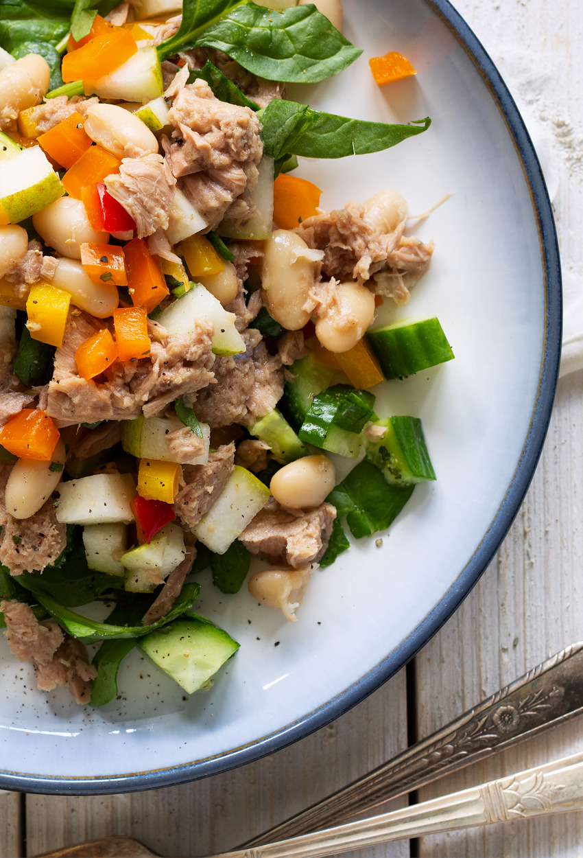 Tuna, Spinach and White Bean Salad | a Love a fare
