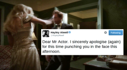 hellacophine:geoclaire:  guinevak:MCU LADIES WEEKDay 4: Actor Appreciation→  Hayley Atwell’s rampage of 2014I think I’m in love.  I am definitely in love.