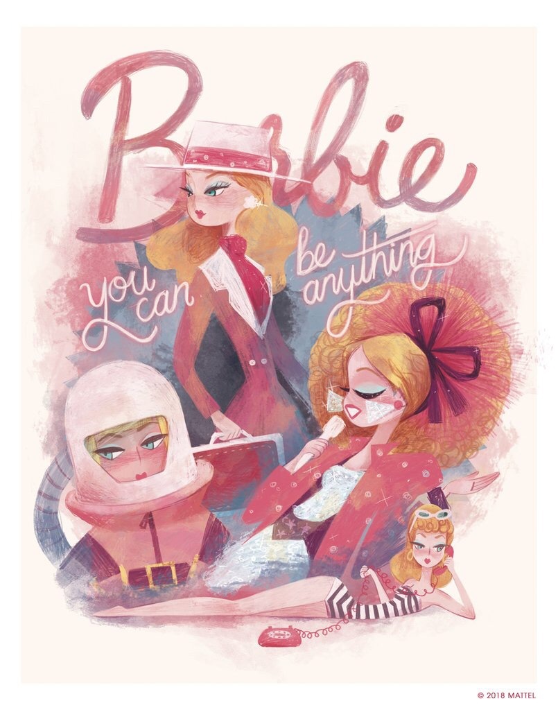 g1988: Love the message in this print from Gemma Roman! Part of our official Mattel