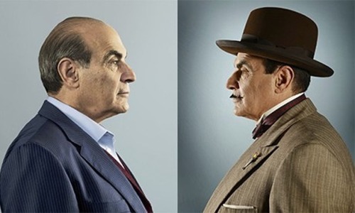 David Suchet photographed for the cover of his book, Poirot & Me