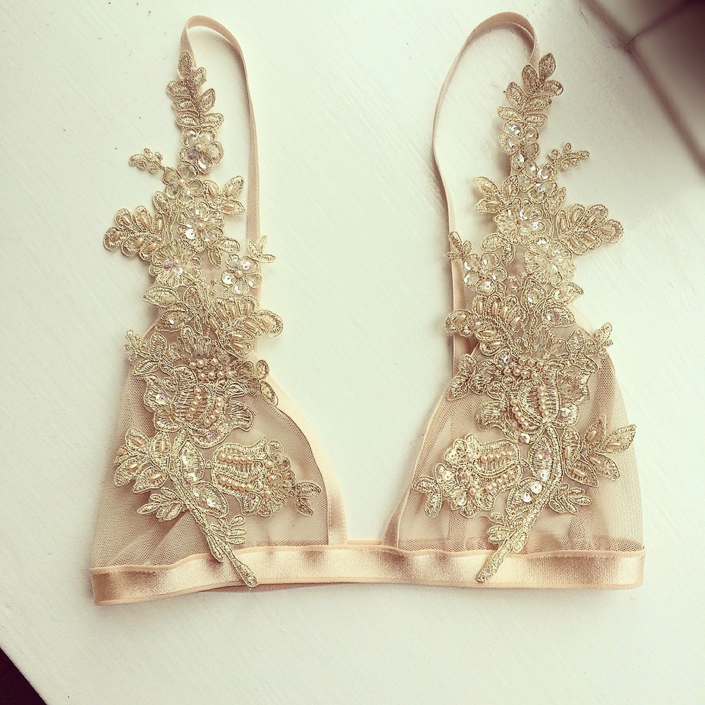 thelingerieaddict:  Lingerie of the Week: With Love Lilly Champagne Bralette 