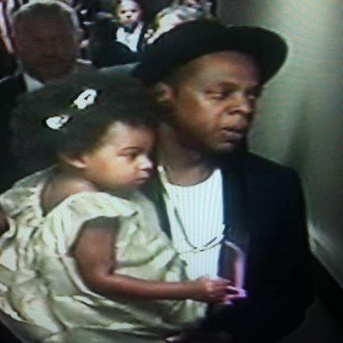 Jay-Z and Blue Ivy backstage at #MTVAwards