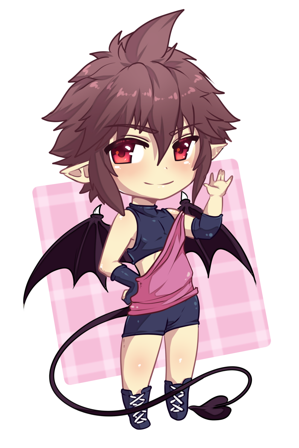 Zack chibi! The main character from my doujinshi =)!! He sais hi~I’m sumbitting