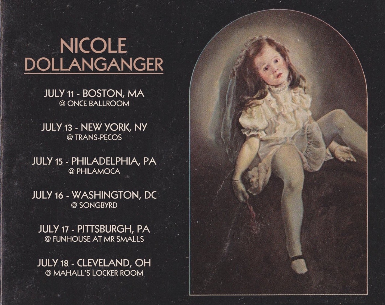 coma-bb: [ TOUR ]  Nicole Dollanganger is stopping at 6 cities in the USA through