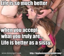 Crossdressedcumslut:  Feminization:  Life Is So Much Better When You Accept What