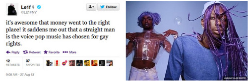 misandrist:  buzzfeedmusic:  Gay rapper Le1f wrote an angry Twitter tirade about Macklemore’s VMA win.  still relevant tbh 