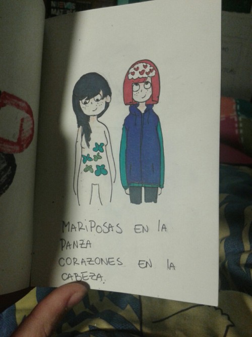 mi-mente-es-un-universo:  dibujos para mi polola, ella no tiene tumblr y quizas nunca los vea por aqui, pero quizas en algun momento de alguna forma, le llegue esta sorpresa ♡  para tamara  