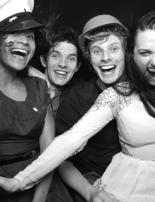 slightlyobsessivefangirl: Merlin season 4 wrap party. This looks like the most fun cast on tv.