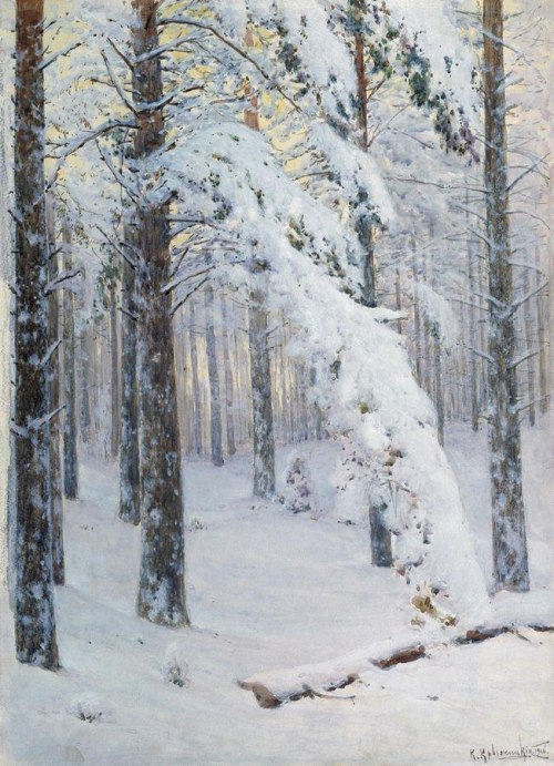 Konstantin Kryzhitsky - Forest in winter, 1906.Happy New Year, guys!