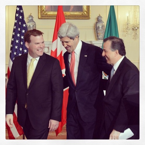 Secretary Kerry, Canada’s Foreign Minister John Baird, and Mexico’s Foreign Secretary Jose Antonio M