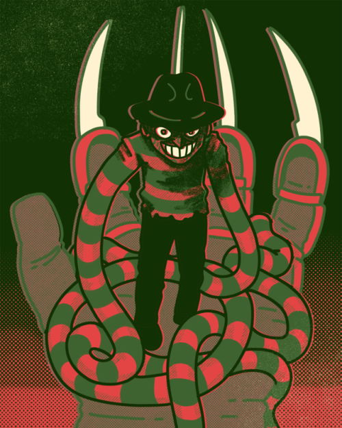 It’s Freddy Krueger!I’ve added a bunch of print designs to my kickstarter as bonus goodi