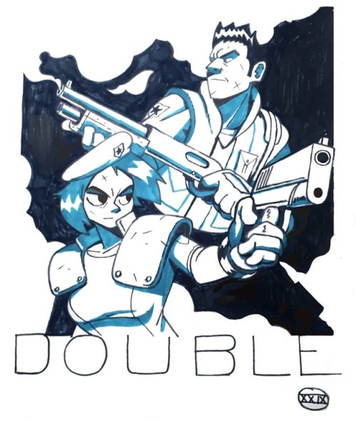 INKTOBER 29 - Double . #inktober #inktober2018 #ink #double #residentevil #jillvalentine #chrisredfi