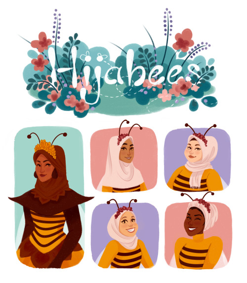 aaaliyaamj:Characters I’ve been working on for my Visual Development Portfolio. A “hijabi” is a Musl