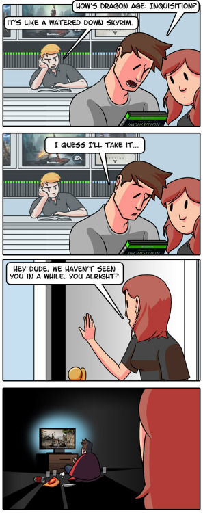 dorkly:  More comics from julialepetit:  Trying to Sneak in Skyrim is a Tricky, Tricky Business    The Problems Different Types of Gamers Have    The ACTUAL Truth About Visiting Japan  
