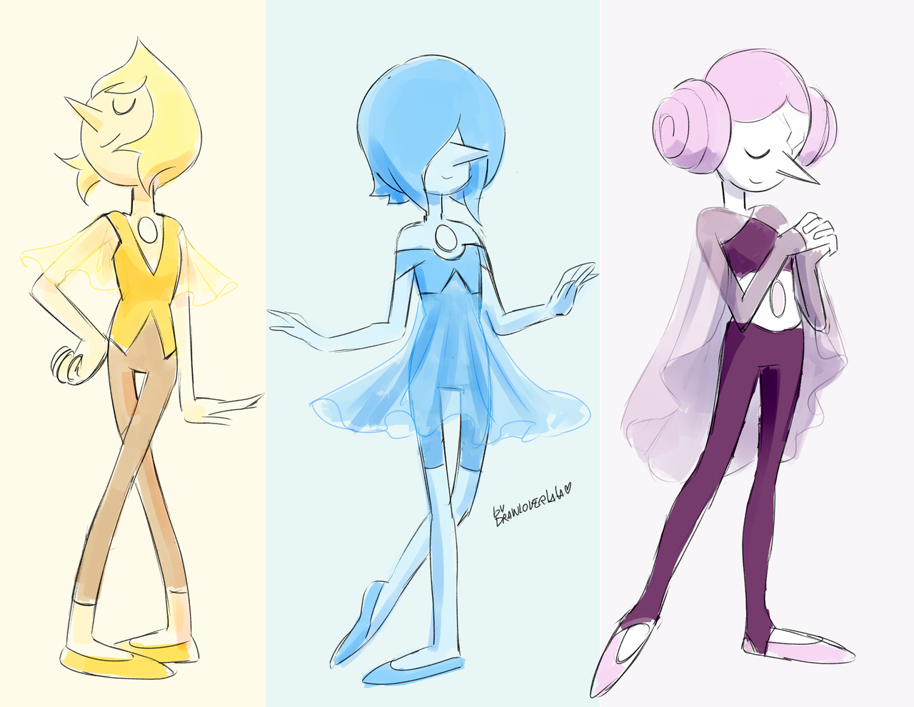 drawloverlala:  Just having fun trying to imagine that when the Pearls become free,