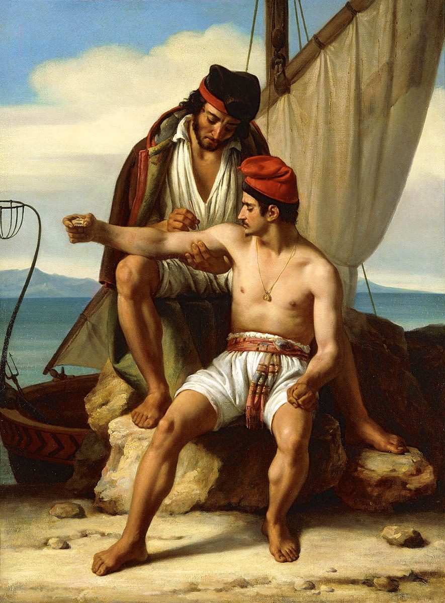 necspenecmetu:  Constantin-Jean-Marie Prévost, The Tattooing of a Sailor, 19th century