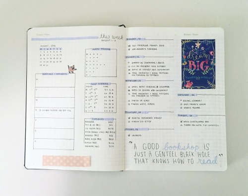 studypunked: 080816 // last week’s spread, inspired by @literatea and @productiveflower‘