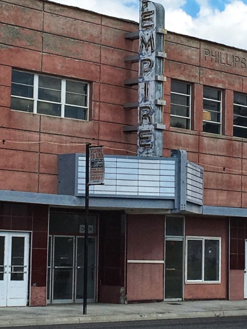 Marquee of Abandoned Empire Cinema, Lind, Washington, 2016.