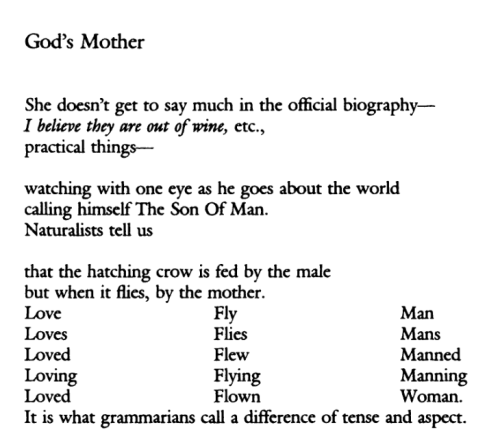 Feuillesmortes:  — Anne Carson, “The Truth About God”; Glass, Irony And God