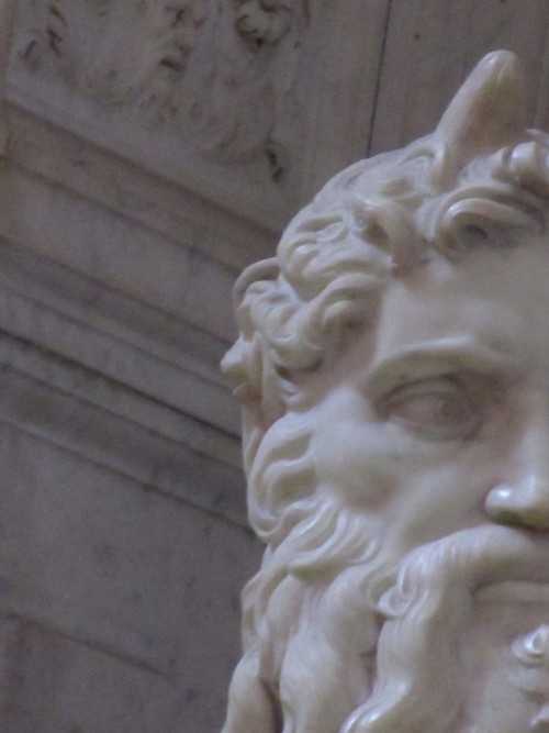 Michelangelo, Moses on Pope Julius II&rsquo;s Tomb, San Pietro in Vincoli, Rome, 1515.Moses is shown