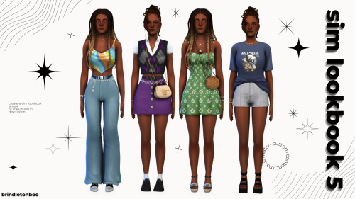 brindletonboo: SIM LOOKBOOK 5 i think this’ll be my last lookbook for a while. i really like making 