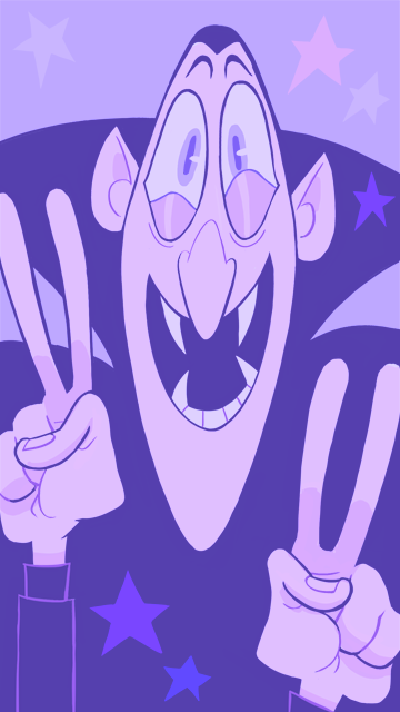 verticalart: I’ve made a bunch of Drac phone backgrounds for myself and others - just whenever I had a little downtime this month. Since he shows up in digital photos I figure that once he gets the hang of using a phone he’ll start taking tons of