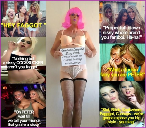arrabellazoesissy: This pathetic faggot Peter whats a cock in every hole, keep reblogging so he is r