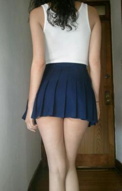 thisiskittenfood:  This skirt makes me feel girlish.  &gt;^..^&lt;