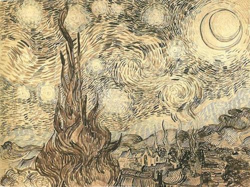 dappledwithshadow: Starry Night, Vincent van Gogh 1889