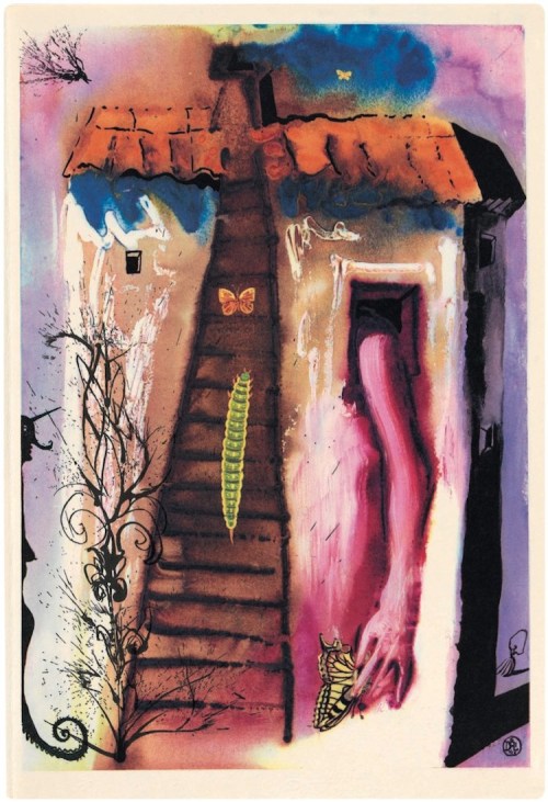 wtxch:Salvador Dalí’s illustration for Alice In Wonderland,1969.