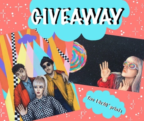 GIVEAWAY! This time I’m giving away two 16x20” prints of my @paramore paintings on my Instagram http