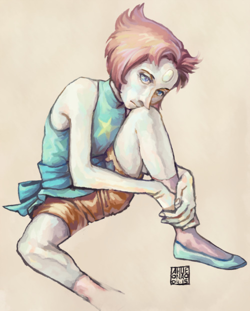 hueonpao:  Seated Pearl with Bent Knee  one of my favorite space moms after one of my favorite painters x