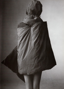 shoulderblades:  design, oluchi onweagba in helmut lang by steven meisel for vogue italia, august 1998