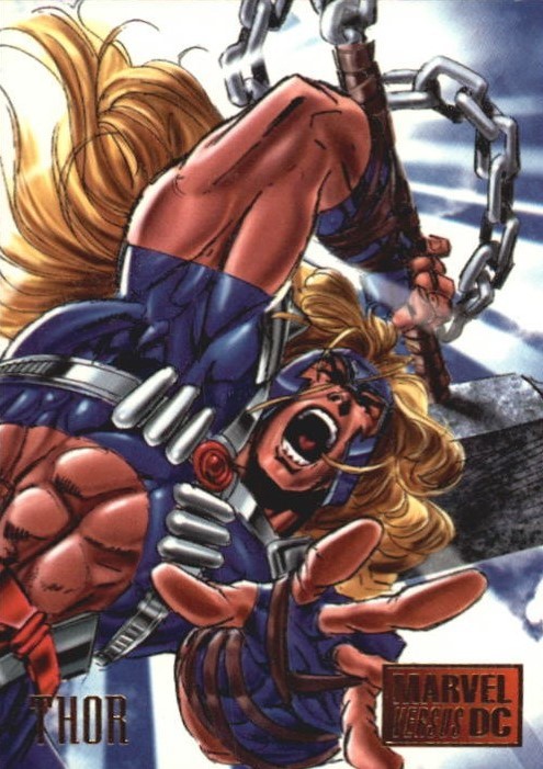 comicbooktradingcards:Marvel vs DC - Series 1 (1995)#13 Thor