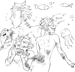 yazzdonut:  a sweet gross fish man bc this