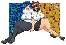 oki-doki-oppai:  Commission I drew for da of   Naoto Shirogane and Rise Kujikawa  Like me work? Feel free to watch me :’D