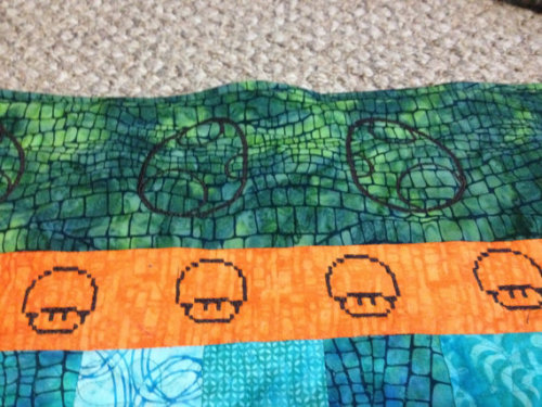retrogamingblog: Yoshi Quilt made by MermaidQuiltingCheck it out here
