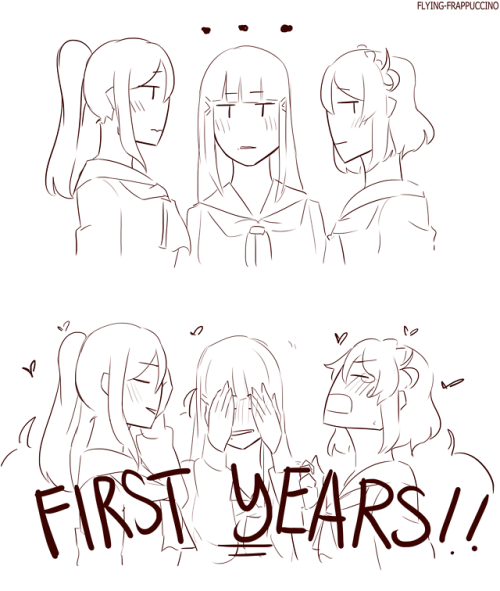 flying-frappuccino: I REALLY like the idea of the 3rd years being weak for the 1st years tbh