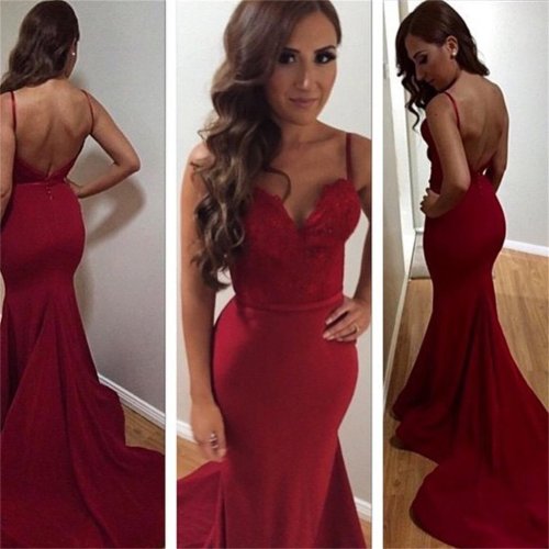 okbridalstudio:  Red, Red, Red.Backless Red Prom Dress, Find it here: goo.gl/ETjCQy
