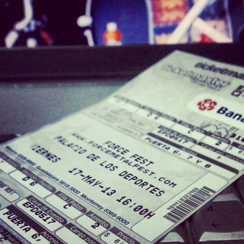 Ahí te voy Motörhead!!! #motörhead #forcefest2013 #rockandroll #concerttickets #fuckyeahbaby