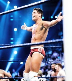 wwe-4ever:  Favorite pics of Cody Rhodes 117/?  Ass and bulge, all in one
