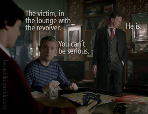 barachiki: This wasn’t the first time Mycroft had seen Sherlock play Cluedo.